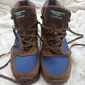 L.L. Bean Men's Brown and Blue Outdoor Boots